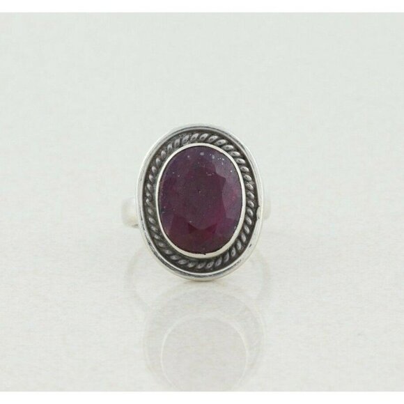 Unbranded Jewelry - Sterling Silver Ruby Ring  Size 5 3/4